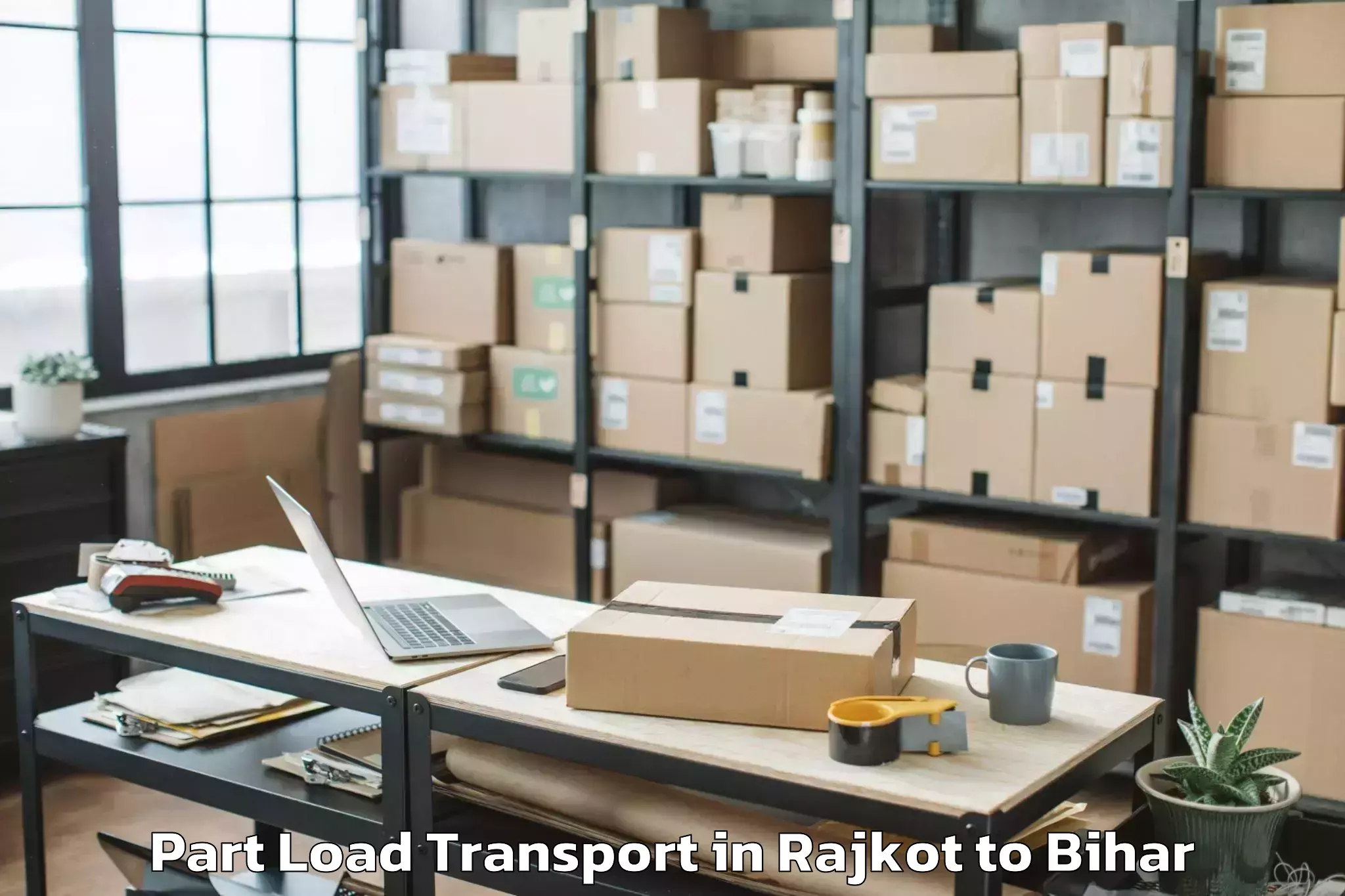 Book Rajkot to Kesariya Part Load Transport Online